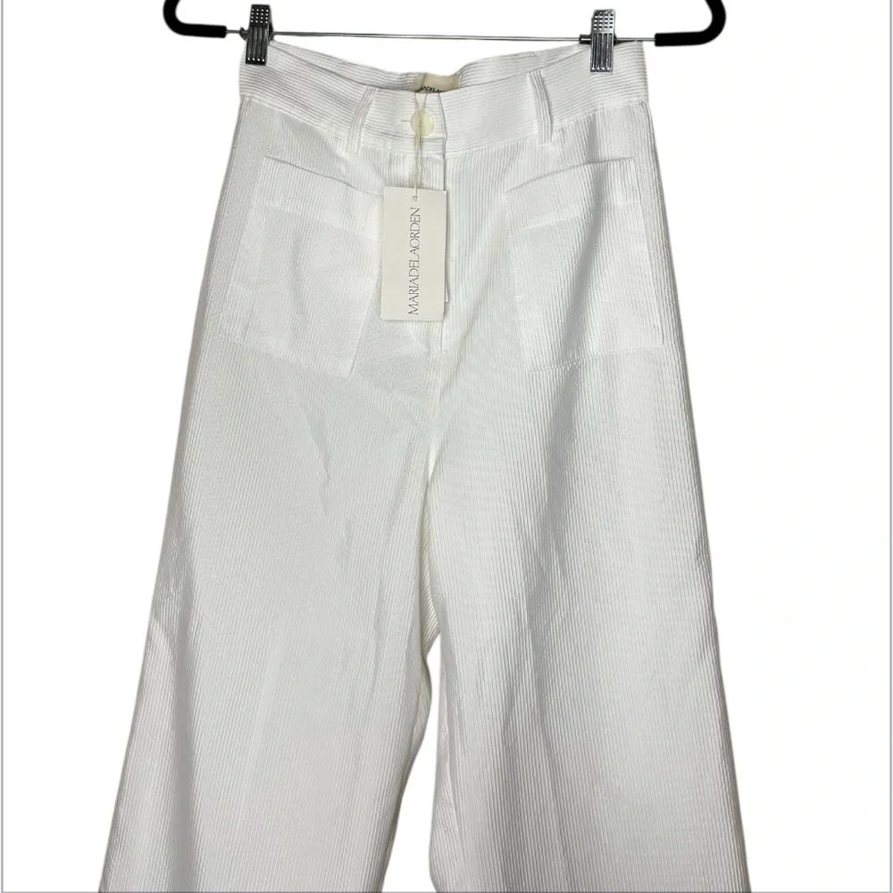 NWT Mariadelaorden niza white pants size 4 (36)